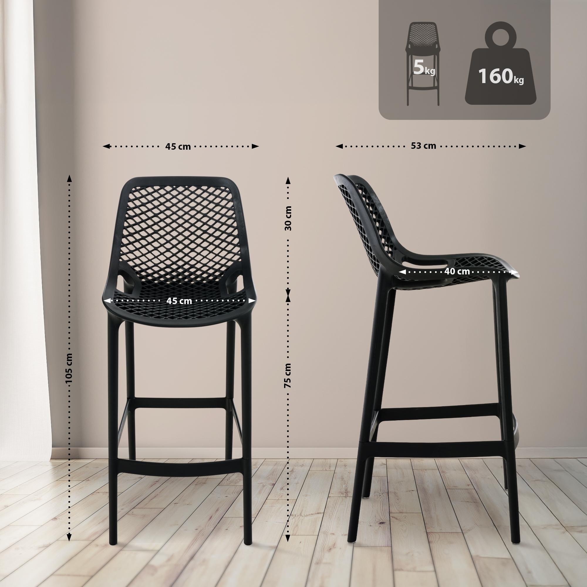 Barhocker Air - schwarz - InfinityMarket