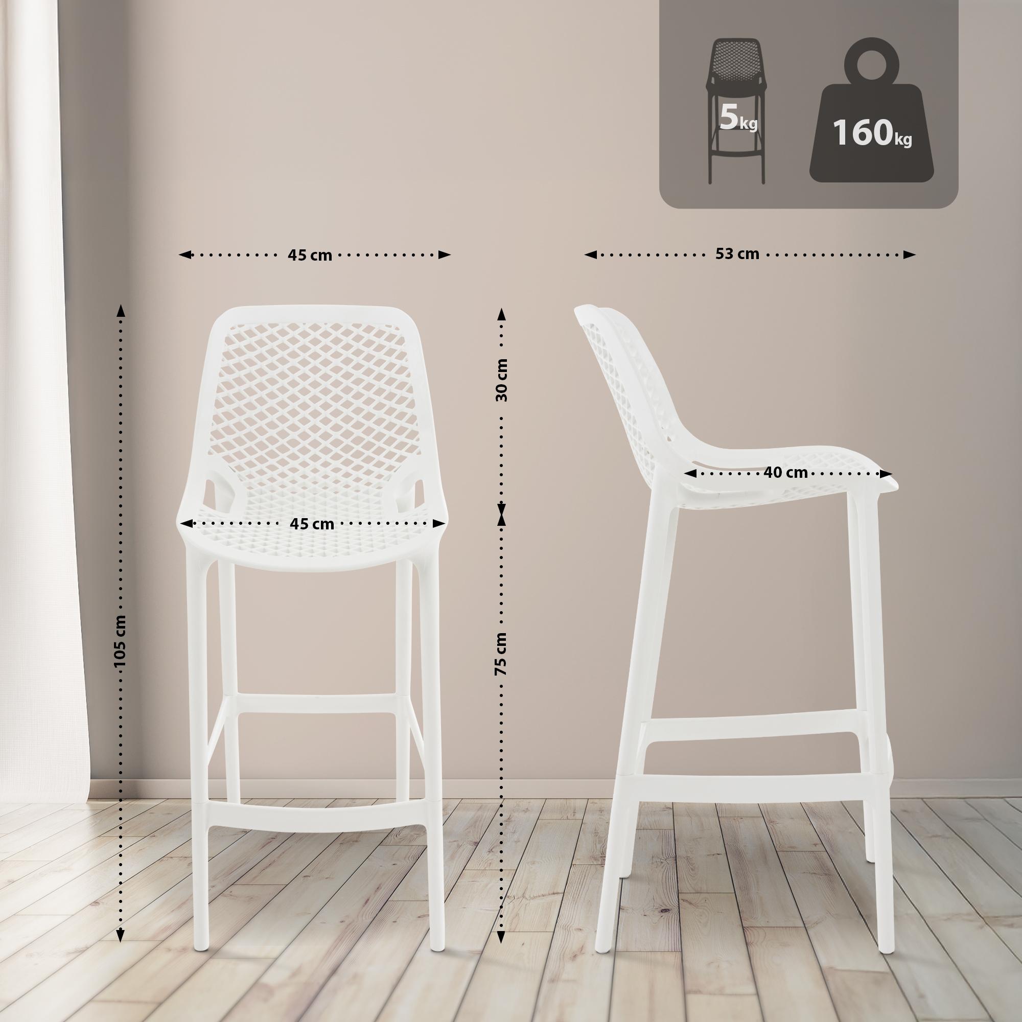 Barhocker Air - weiß - InfinityMarket