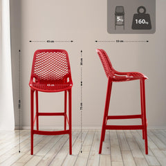 2er Set Barhocker Air - rot