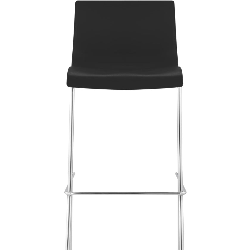 Barhocker Hoover Chrom 4-Fuß Gestell - schwarz - InfinityMarket