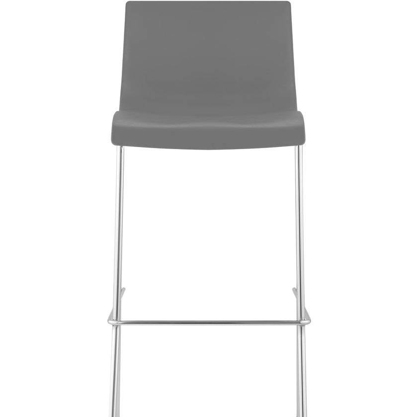 Barhocker Hoover Chrom 4-Fuß Gestell - grau - InfinityMarket