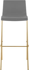 Barhocker Hoover Kunststoff 4-Fu� Gold - grau