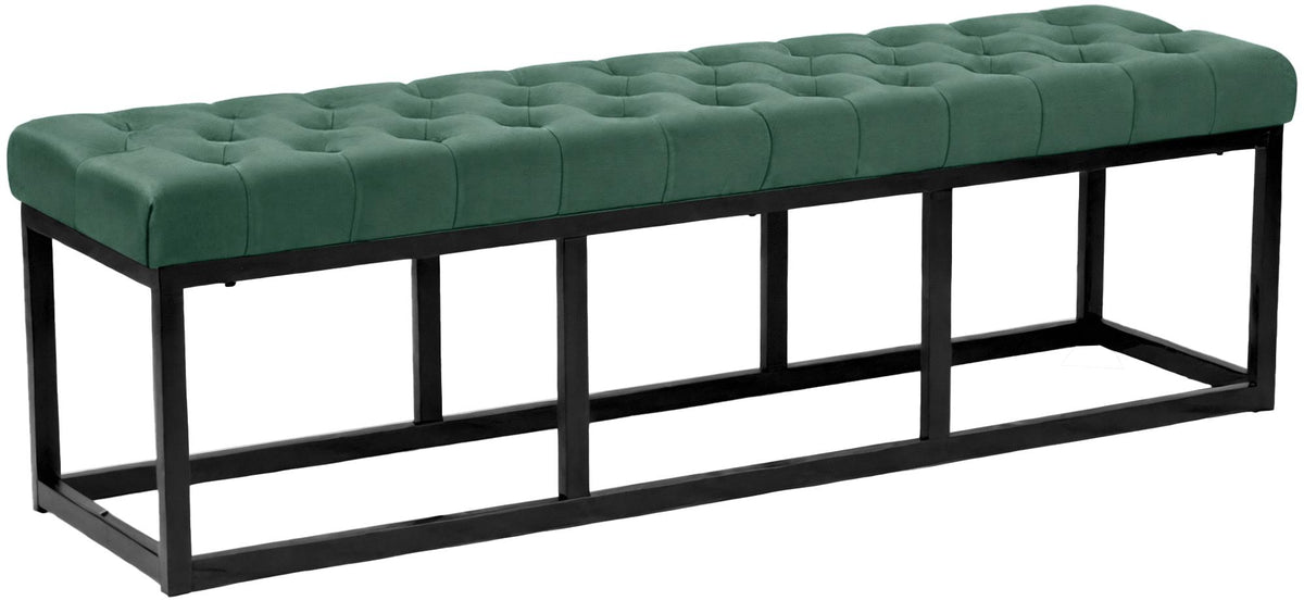 Sitzbank Polson Samt Schwarz 150 cm - grün