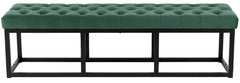 Sitzbank Polson Samt Schwarz 150 cm - grün