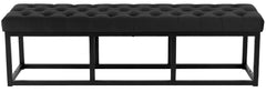 Sitzbank Polson Samt Schwarz 150 cm - schwarz
