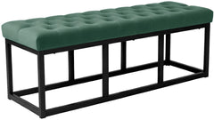 Sitzbank Polson Samt Schwarz 120 cm - grün