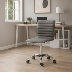 Arbeitshocker Alamosa Kunstleder - grau
