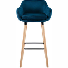 Barhocker Grant Samt - blau