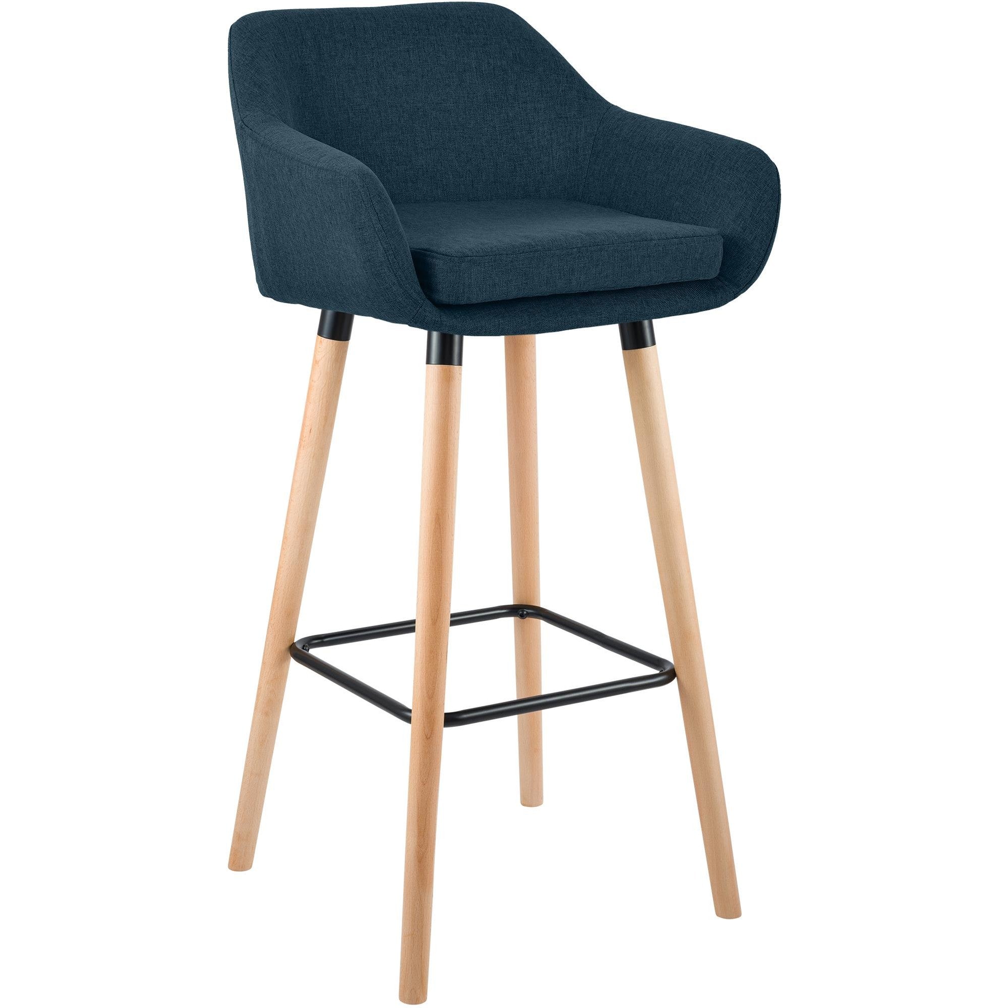 Barhocker Grant Stoff - blau - InfinityMarket
