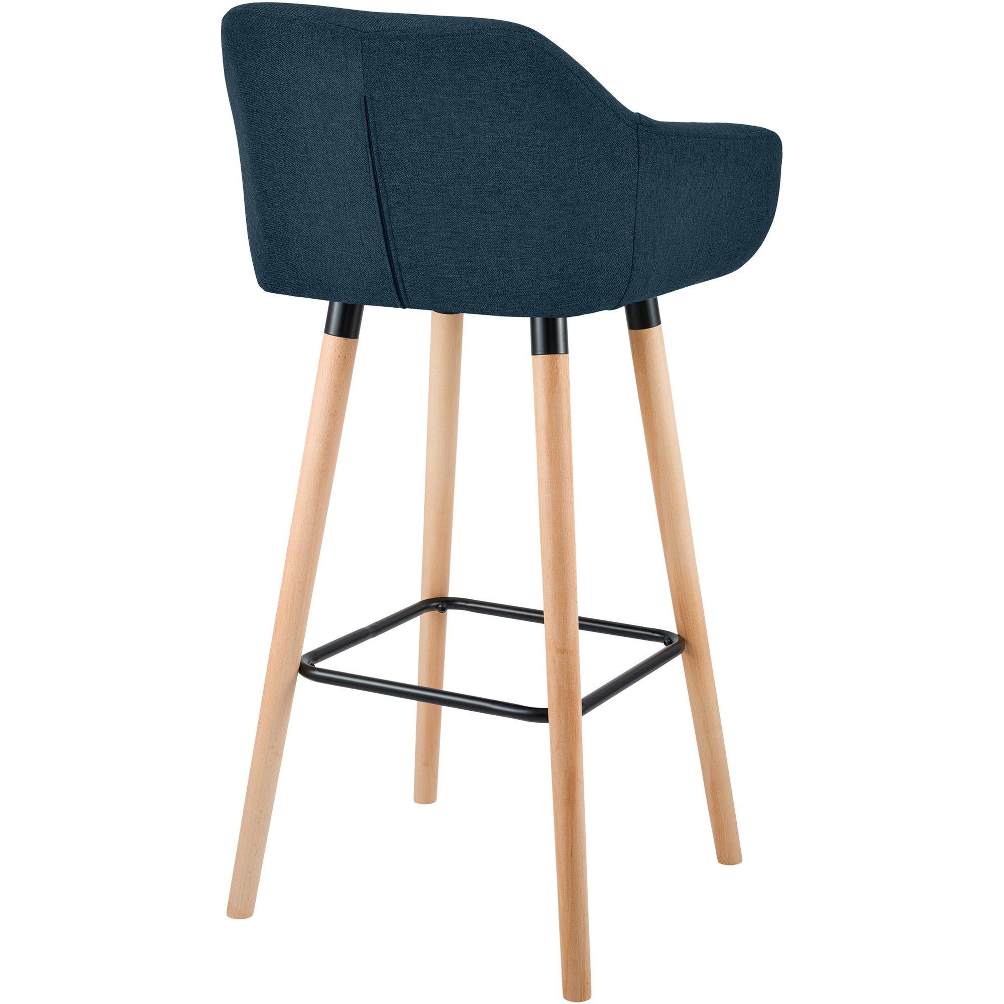 Barhocker Grant Stoff - blau - InfinityMarket