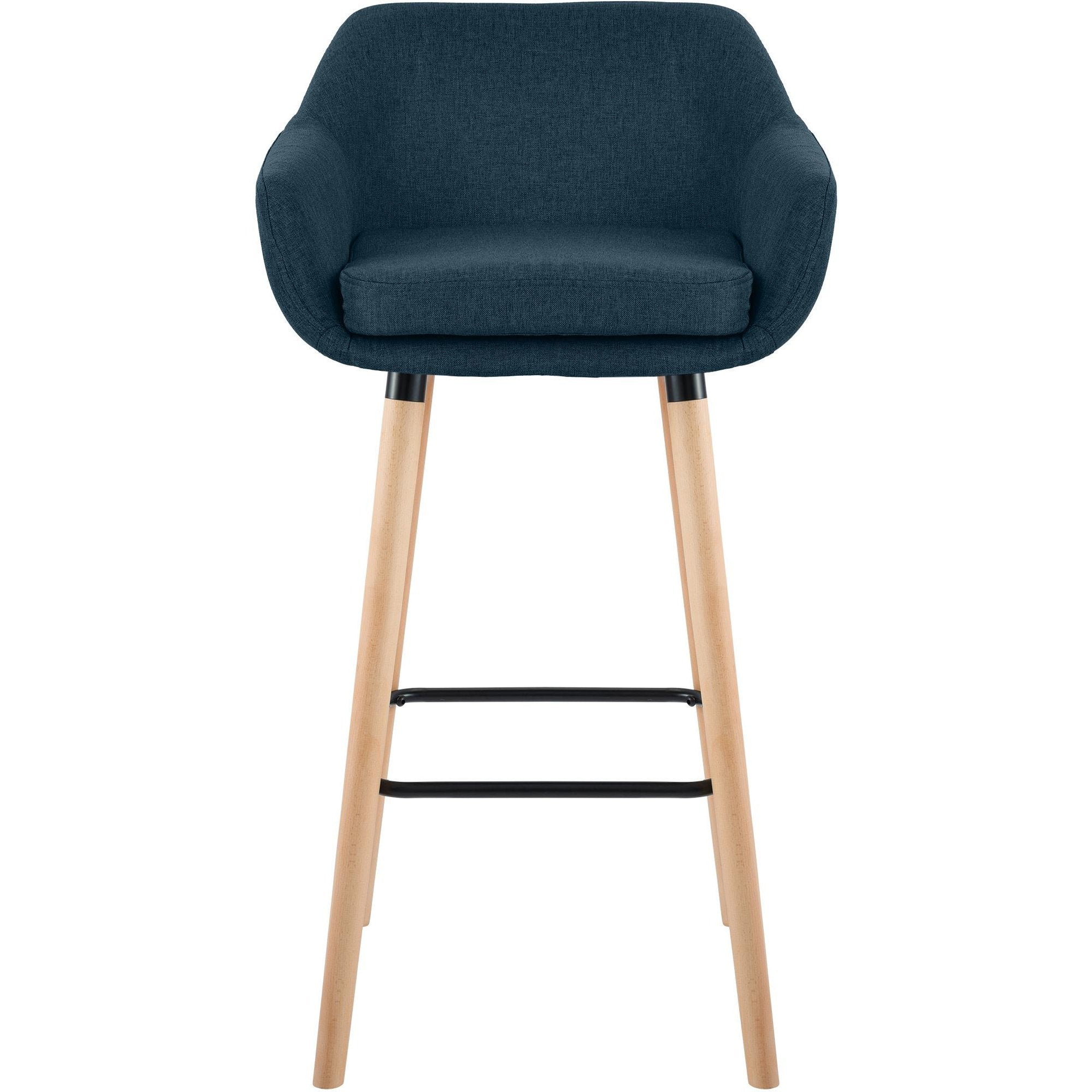 Barhocker Grant Stoff - blau - InfinityMarket