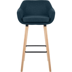 Barhocker Grant Stoff - blau - InfinityMarket
