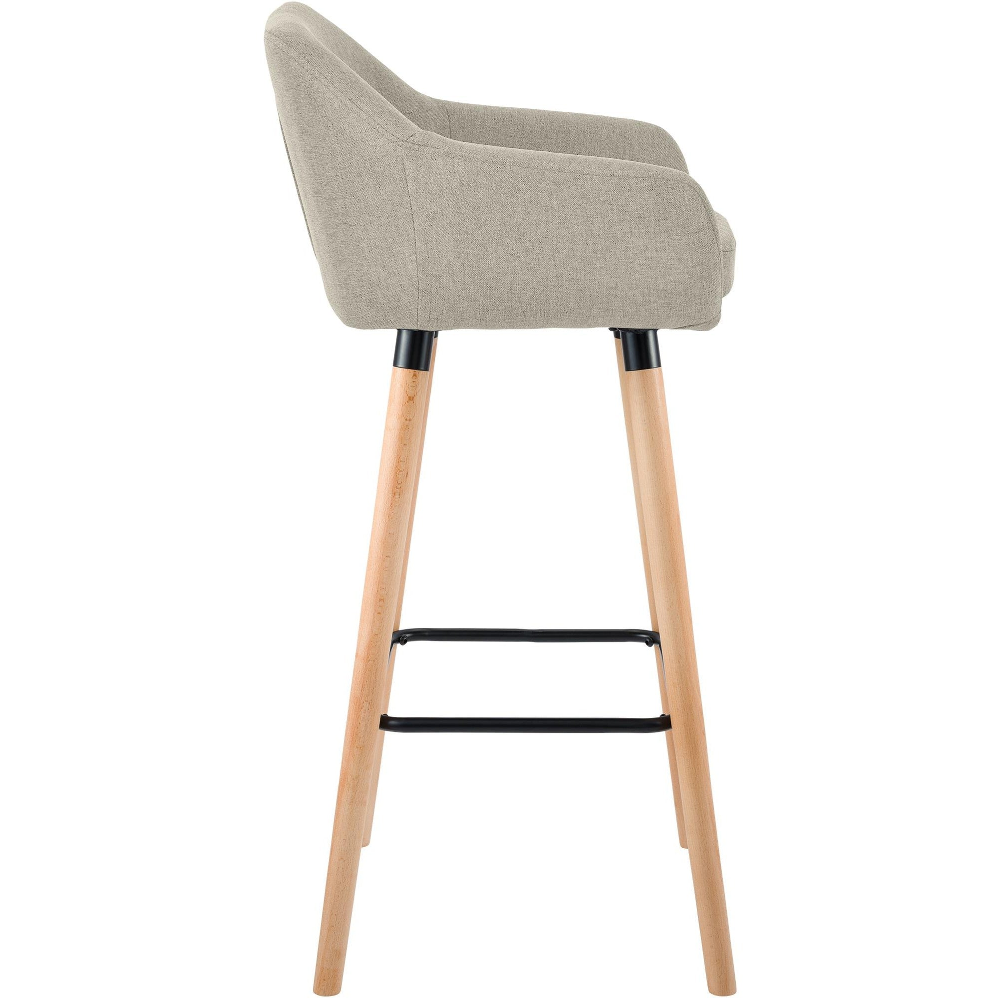 Barhocker Grant Stoff - creme - InfinityMarket