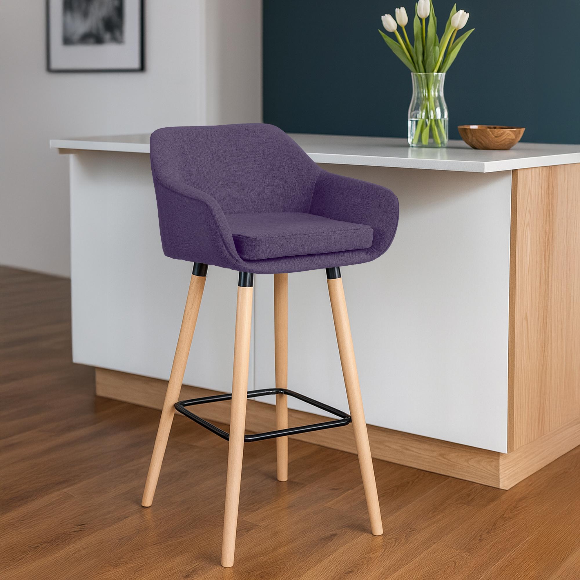 Barhocker Grant Stoff - lila - InfinityMarket