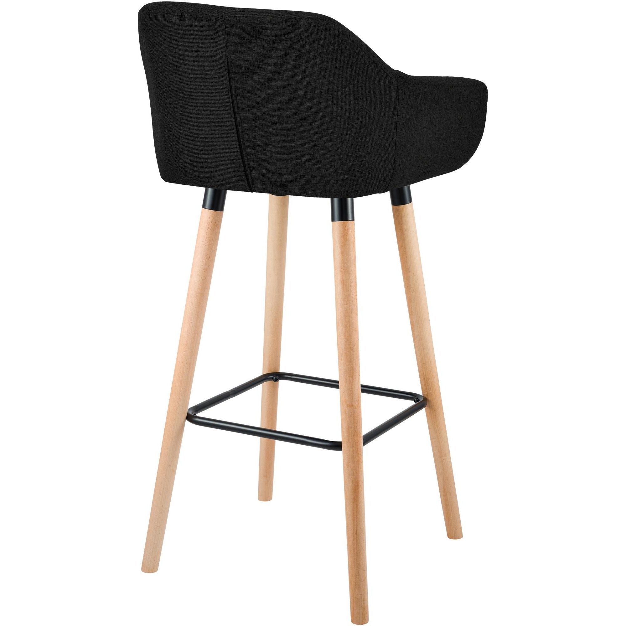 Barhocker Grant Stoff - schwarz - InfinityMarket