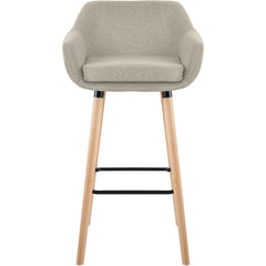 2er Set Barhocker Grant Stoff - creme
