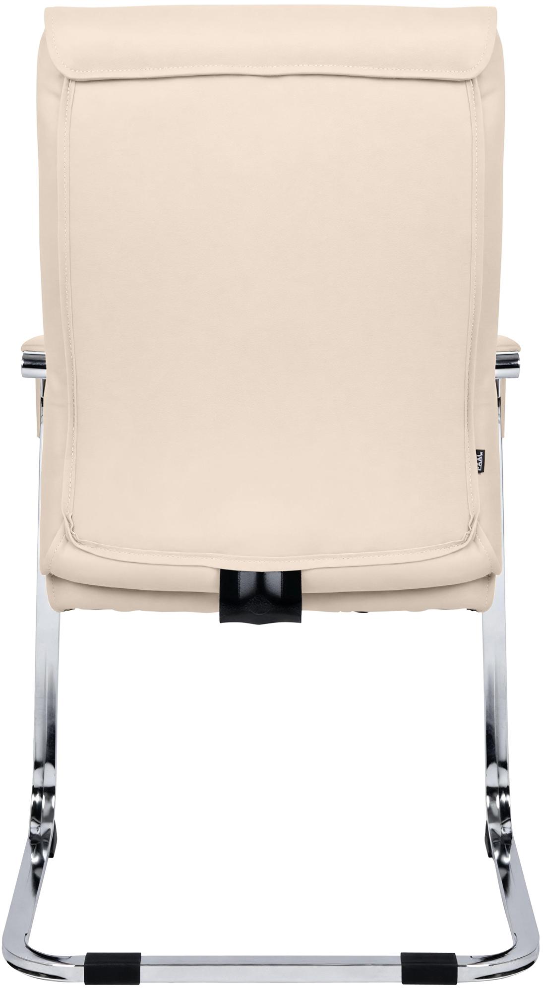 Set di 2 sedie visitatore Hobart in crema, perfette per uffici moderni e sale conferenze. Design elegante e funzionale.