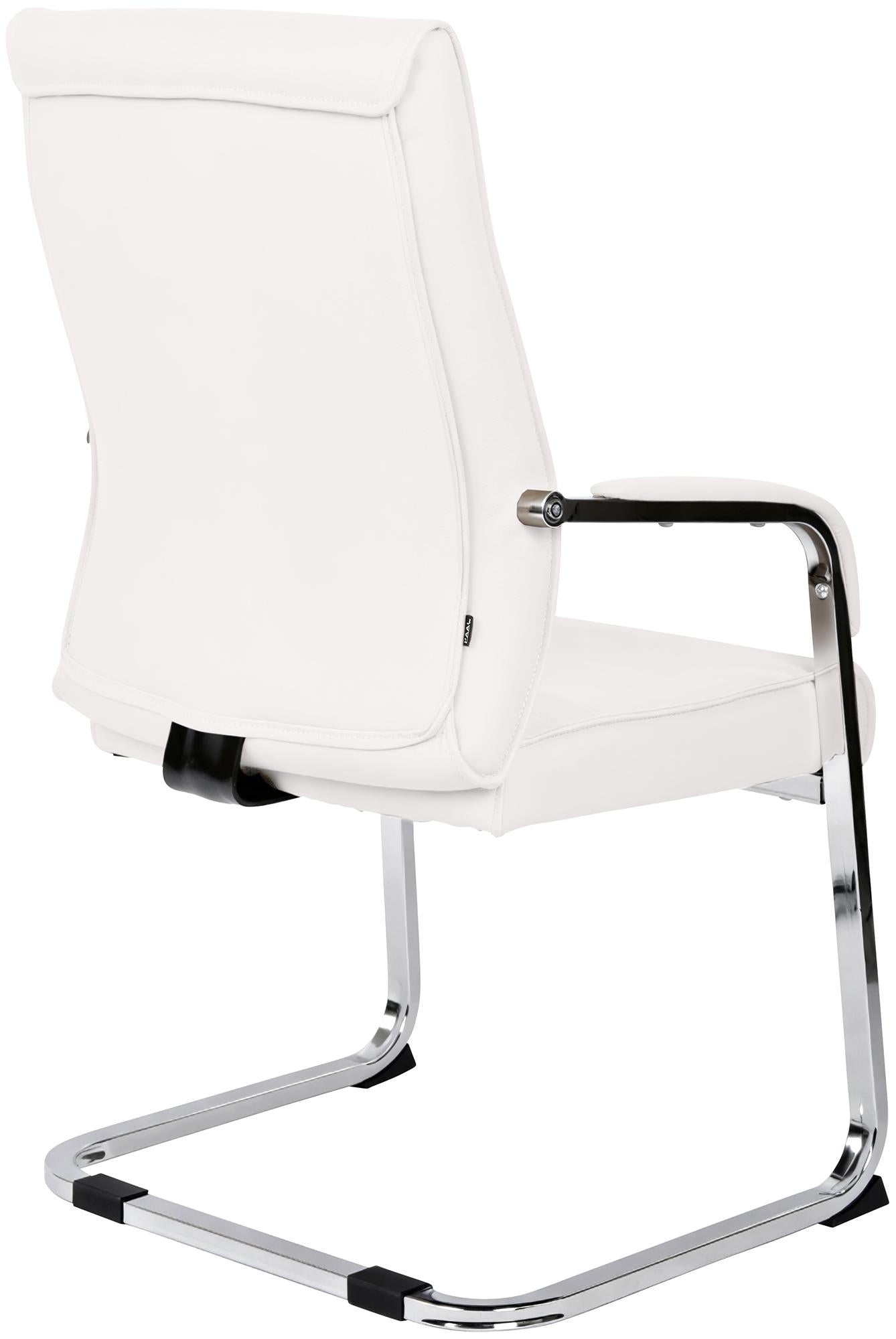 Set di 2 sedie visitatore Hobart bianche, design moderno per uffici e sale conferenze, comfort e stile uniti.