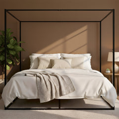 Himmelbett Batoni 200x200 - schwarz