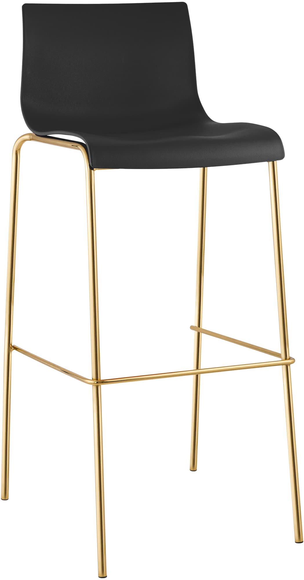 Barhocker Hoover Kunststoff 4-Fu� Gold - schwarz