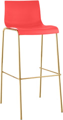 Barhocker Hoover Kunststoff 4-Fu� Gold - rot