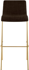 Barhocker Hoover Stoff 4-Fu� Gold - braun