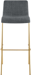 Barhocker Hoover Stoff 4-Fu� Gold - hellgrau
