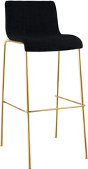 Barhocker Hoover Stoff 4-Fu� Gold - schwarz