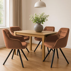 Stuhl Russel Samt - coffee
