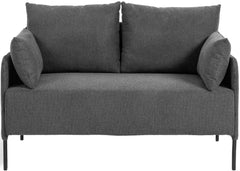 Ziden Couch 2 Sitzer Stoff - dunkelgrau