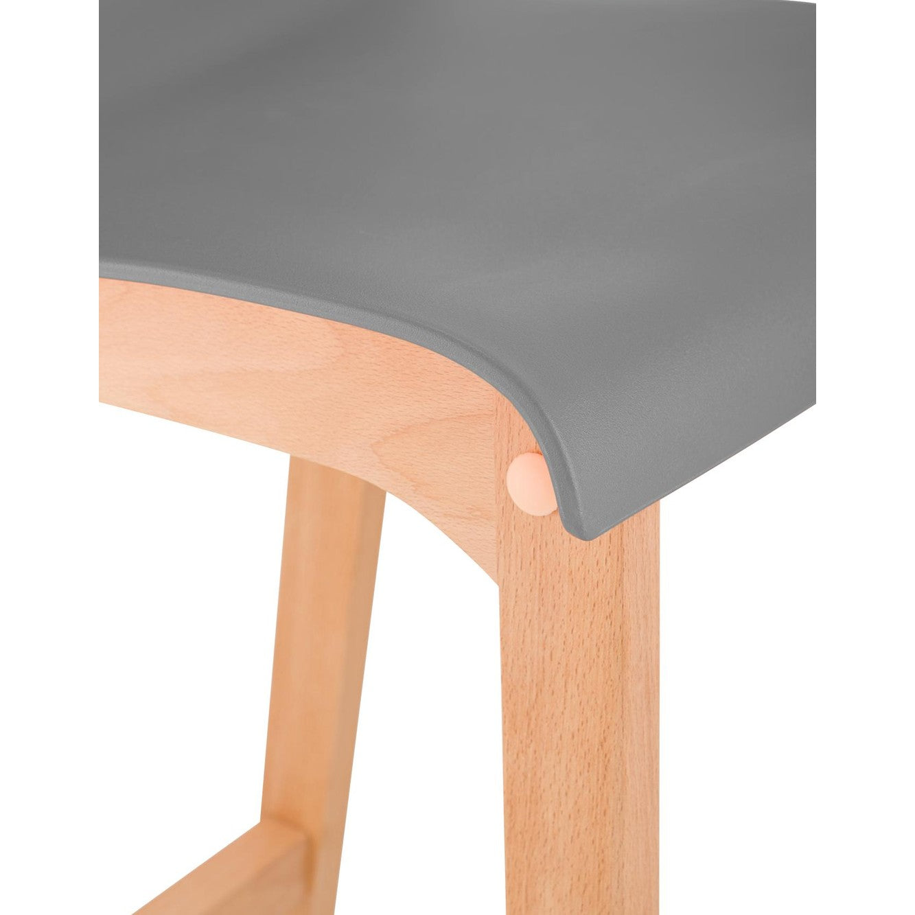 Barhocker Hoover Natura 4-Fuß Gestell - grau - InfinityMarket