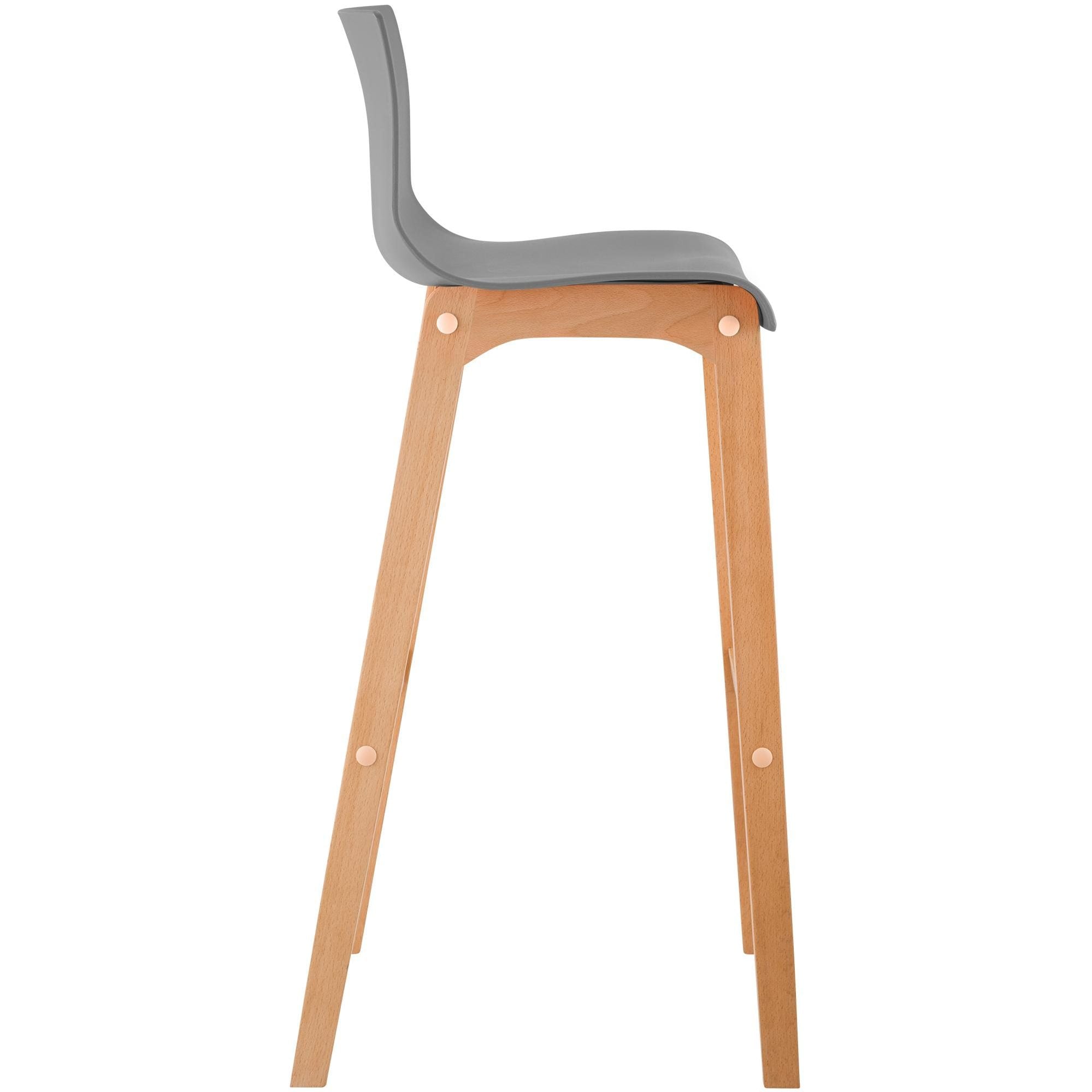 Barhocker Hoover Natura 4-Fuß Gestell - grau - InfinityMarket