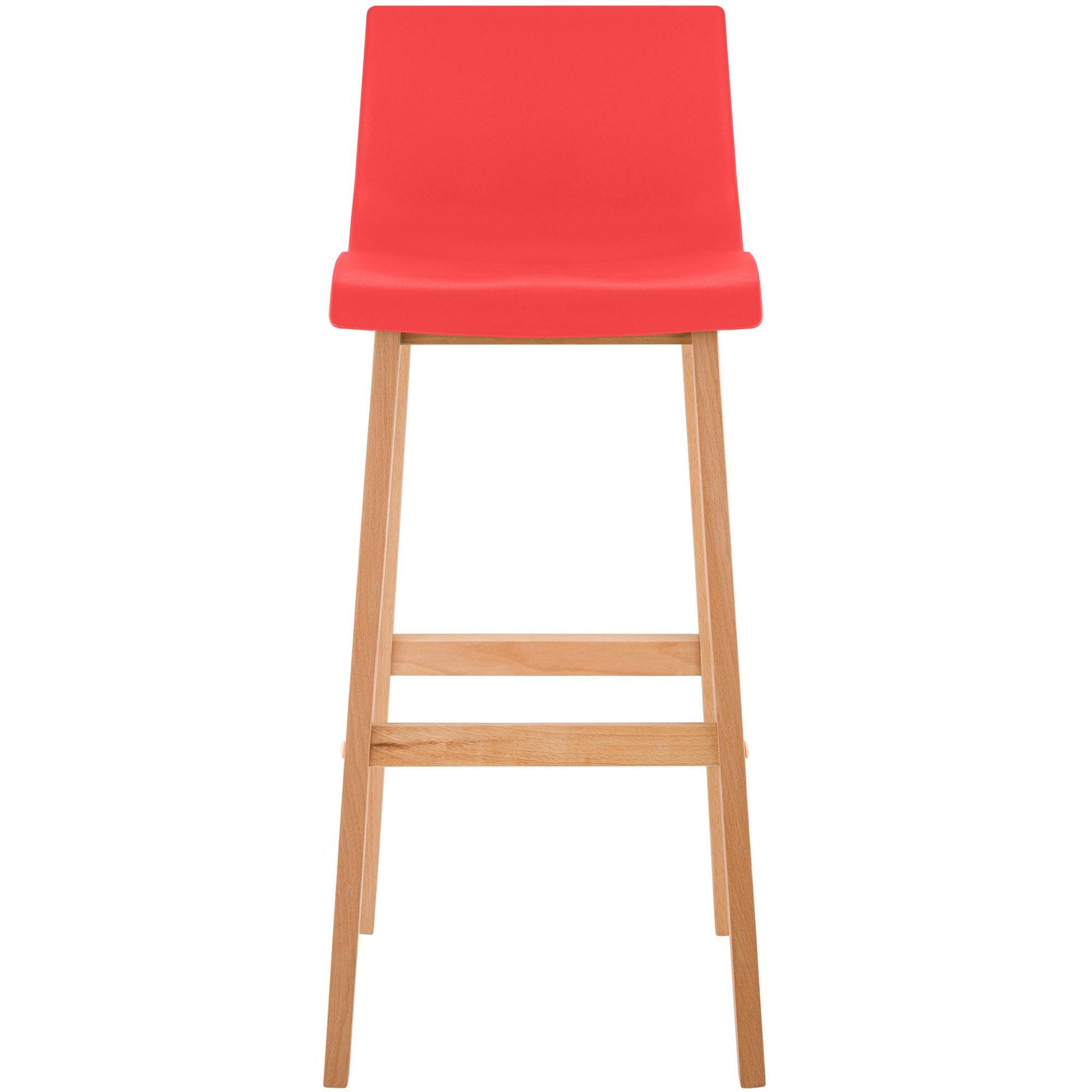 Barhocker Hoover Natura 4-Fuß Gestell - rot - InfinityMarket