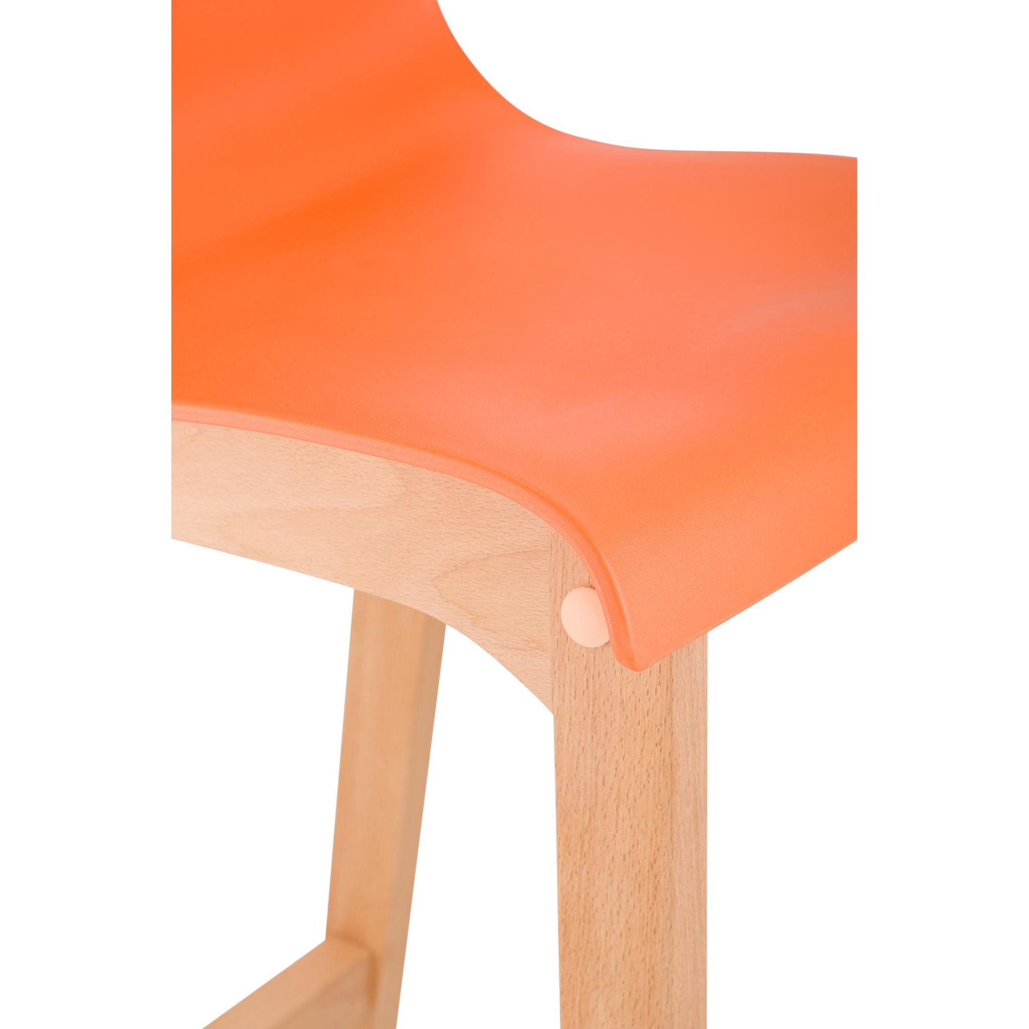 Barhocker Hoover Natura 4-Fuß Gestell - orange - InfinityMarket