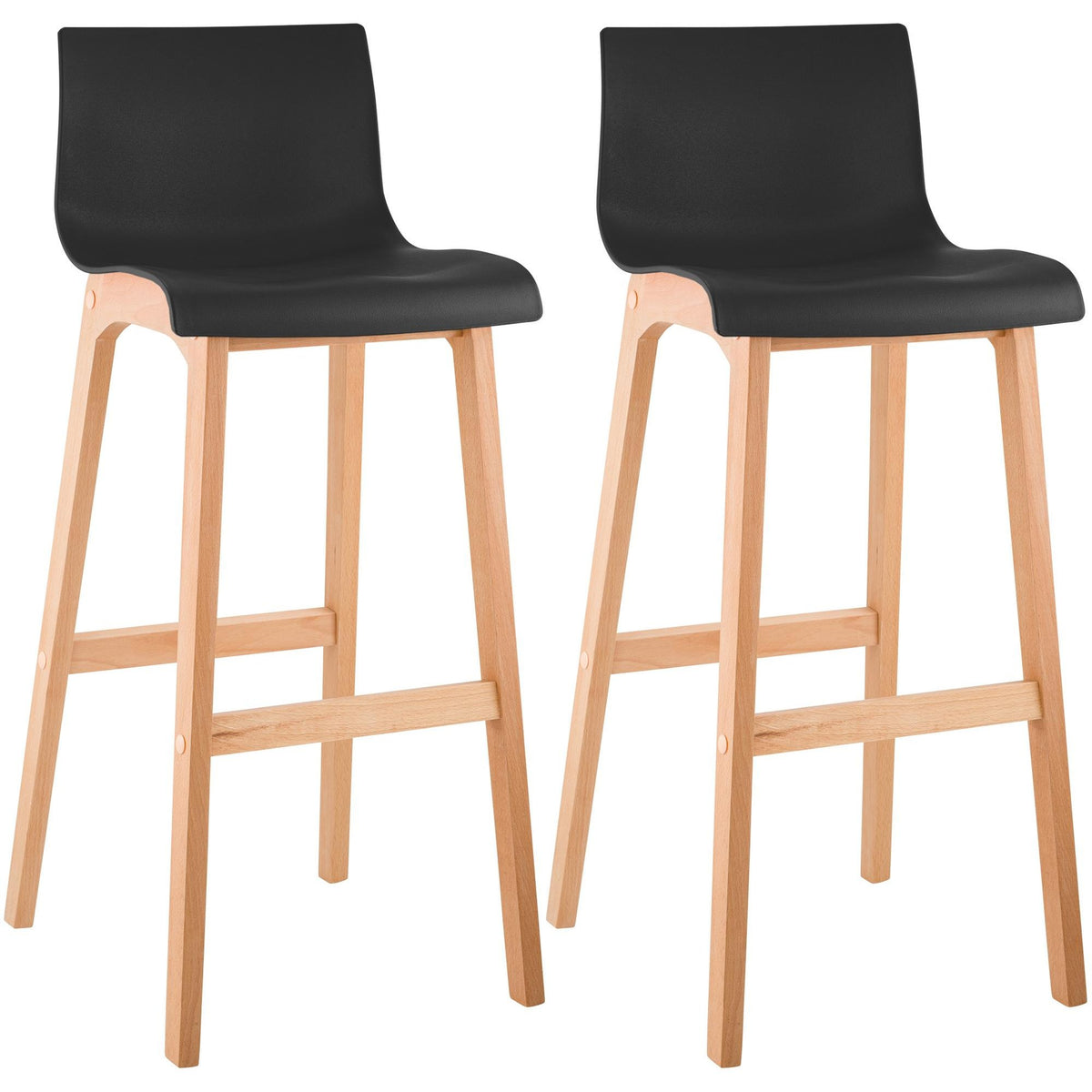 2er Set Barhocker Hoover Natura - schwarz