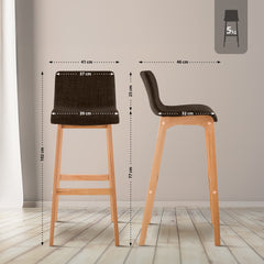 Barhocker Hoover Stoff Natura - braun