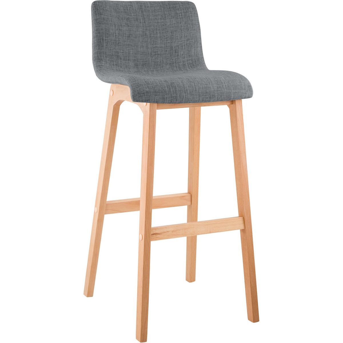 Barhocker Hoover Stoff Natura - hellgrau