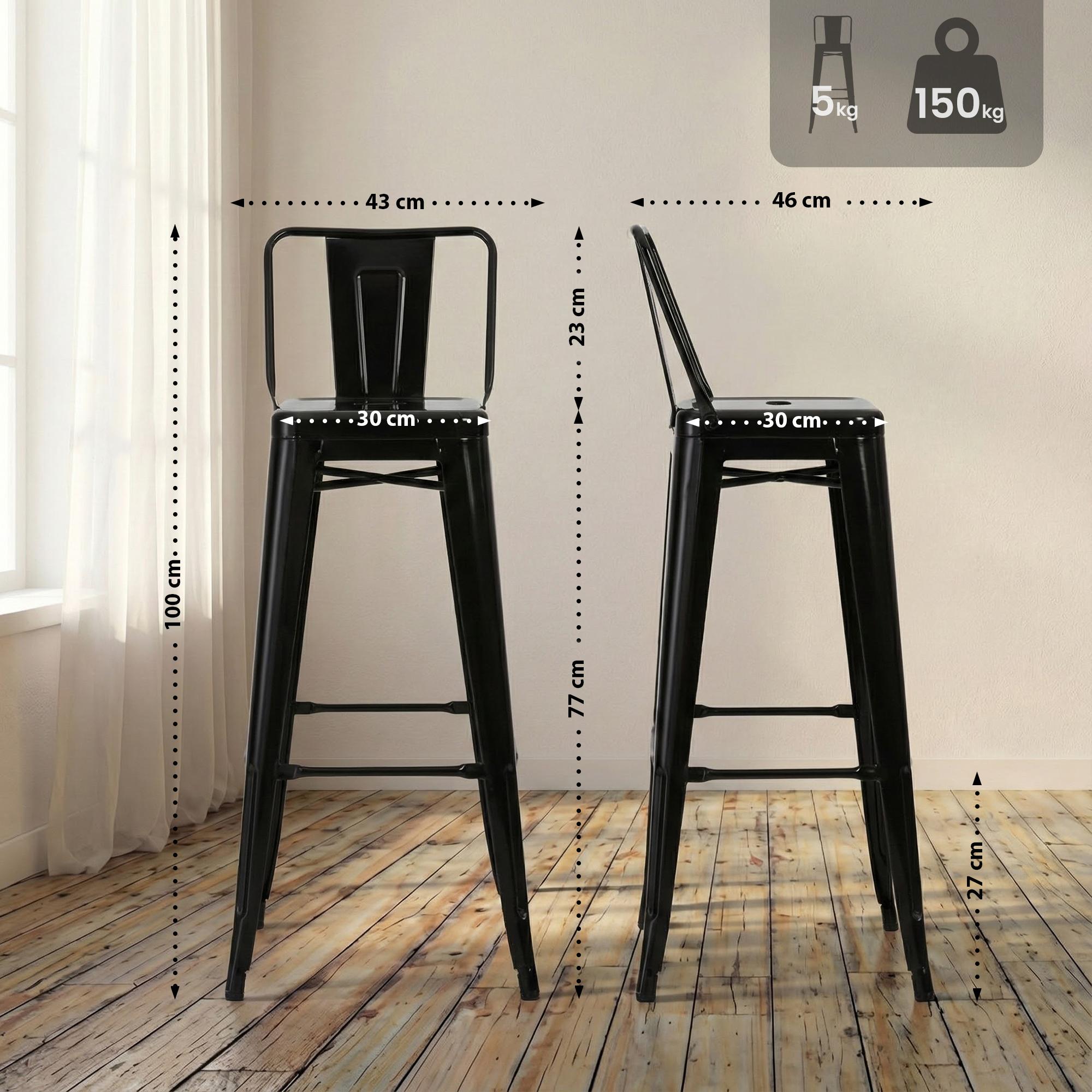 Barhocker Mason - schwarz - InfinityMarket