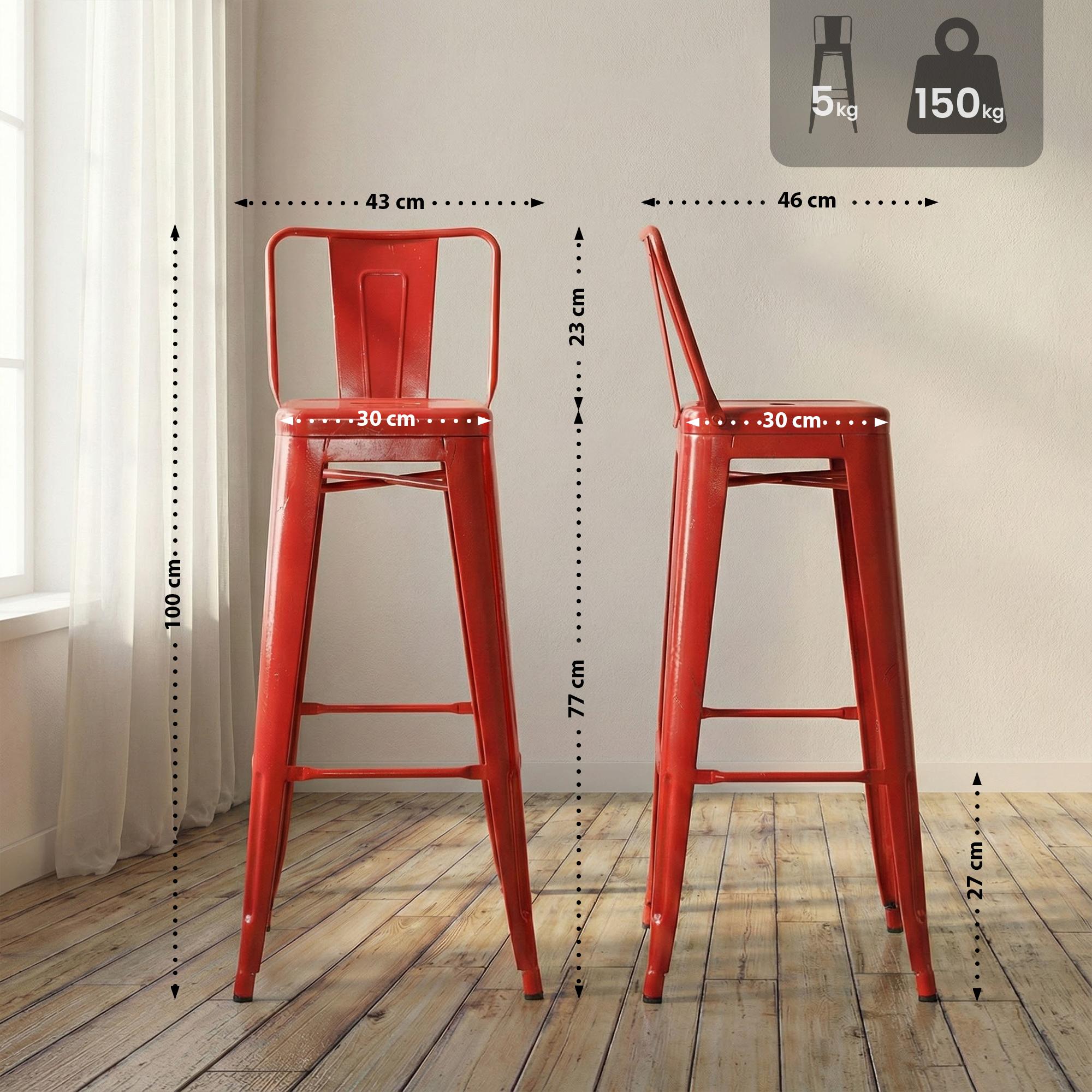 Barhocker Mason - rot - InfinityMarket