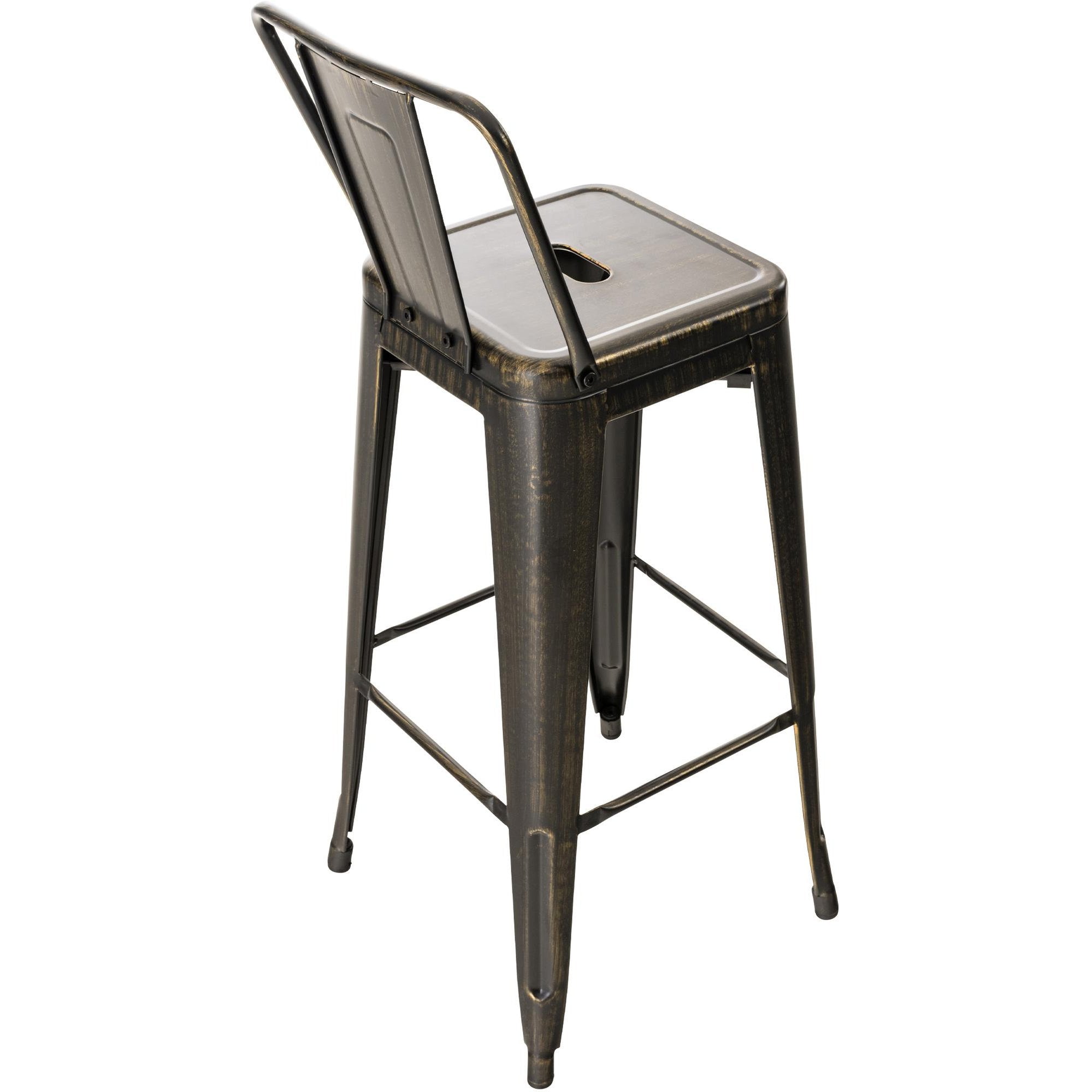 Barhocker Mason antik - schwarz-gold - InfinityMarket