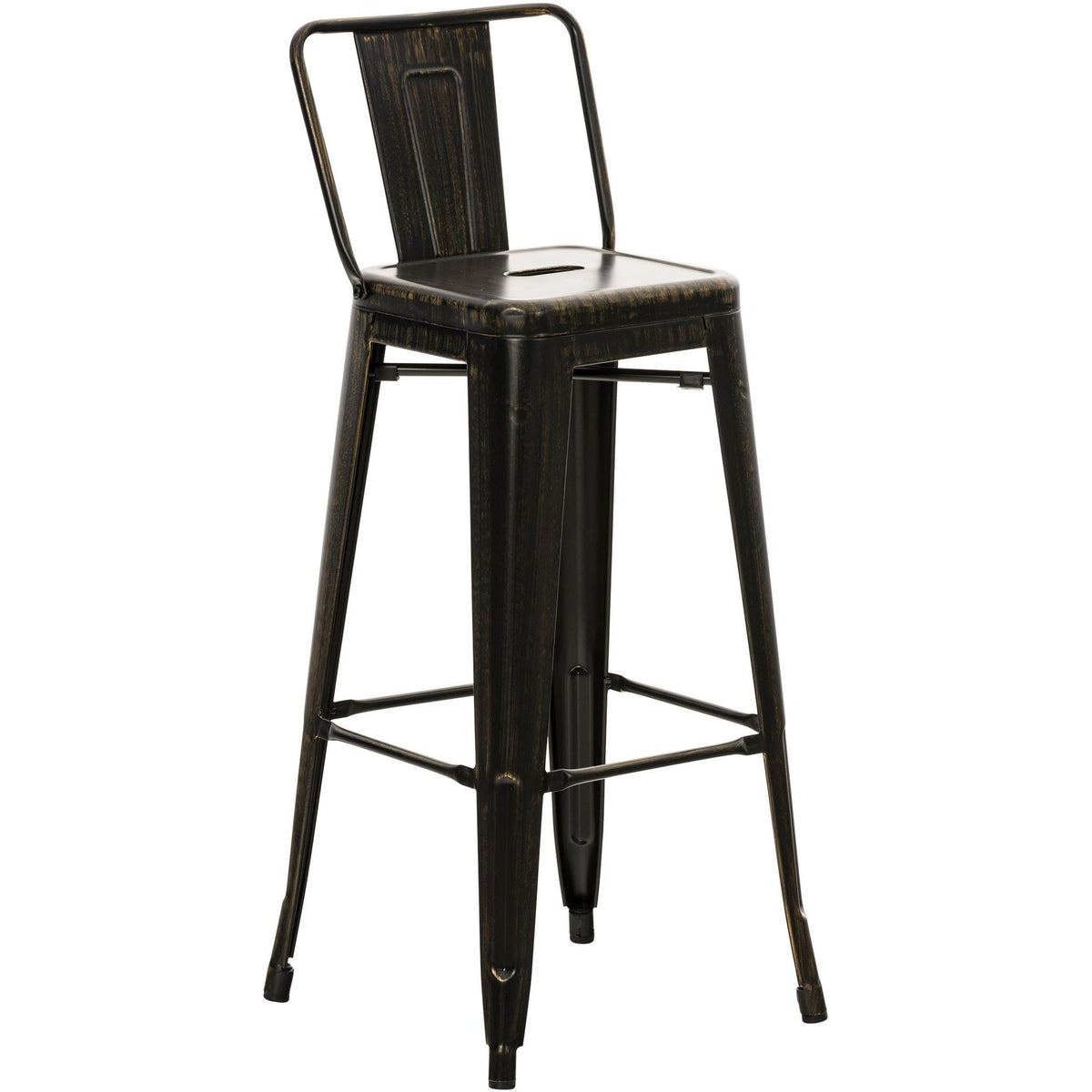 Barhocker Mason antik - schwarz-gold - InfinityMarket