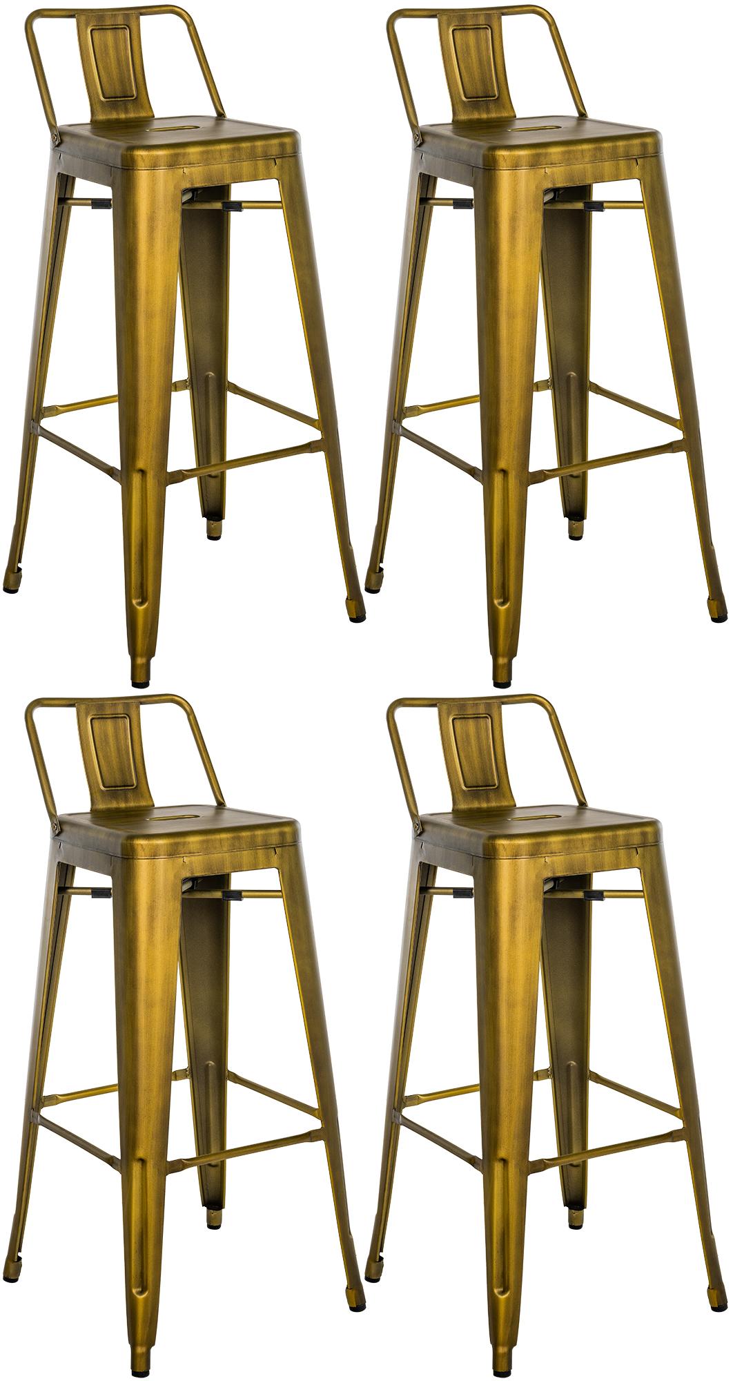 4er Set Barhocker Mason - gold