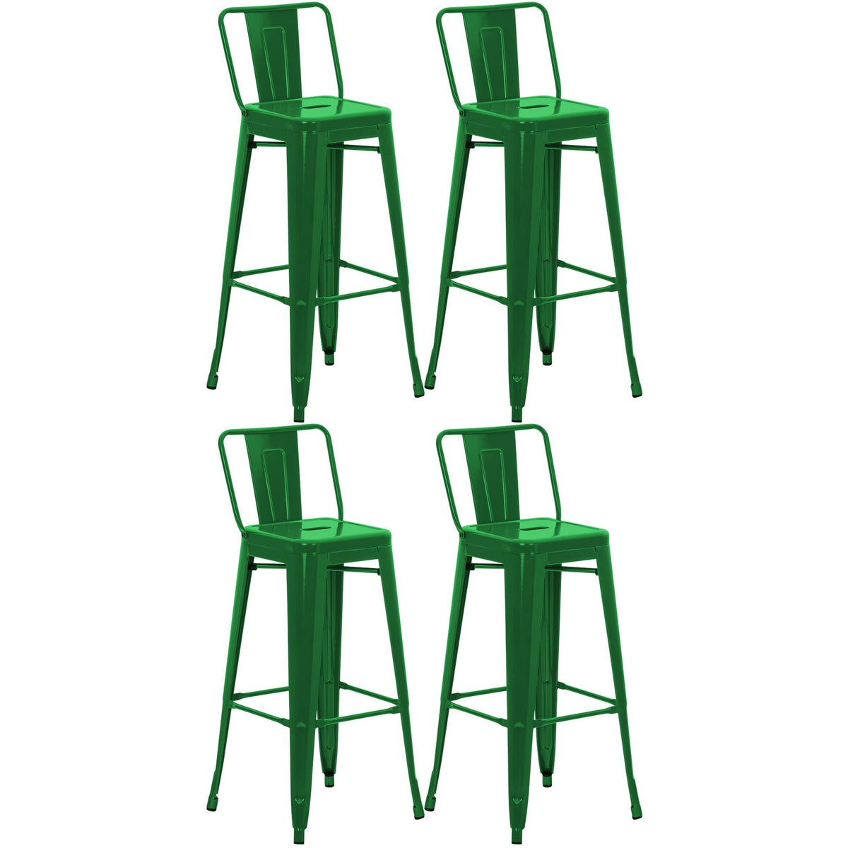 4er Set Barhocker Mason - grün