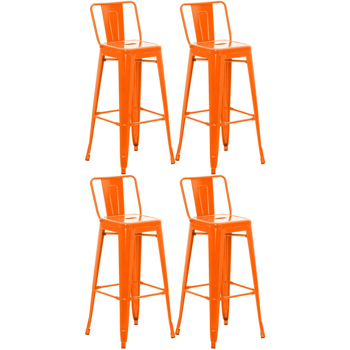 4er Set Barhocker Mason - orange
