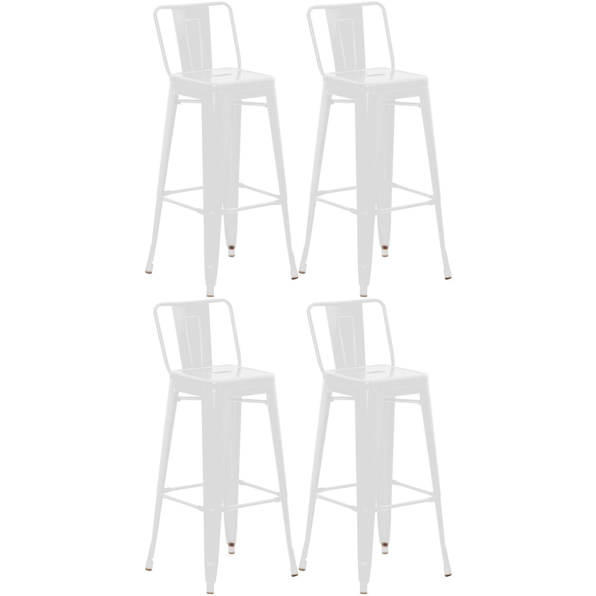 4er Set Barhocker Mason - weiß