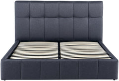 Bett Ladia Stoff 160x200 cm - dunkelgrau