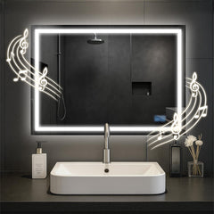 Badspiegel Jaffrey 50x70 mit Bluetooth - klarglas