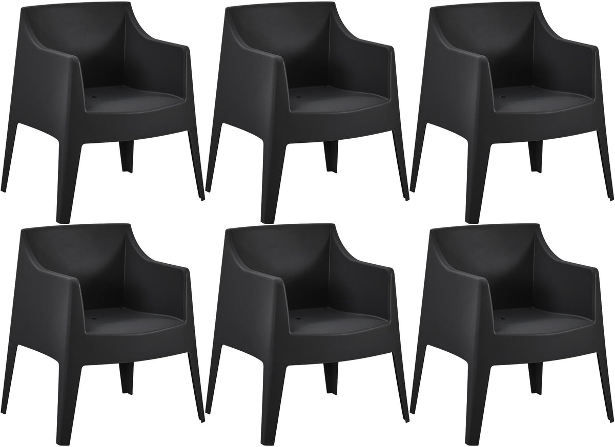 6er Set Stühle Bartal - schwarz
