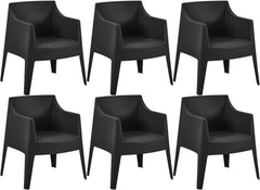 6er Set Stühle Bartal - schwarz