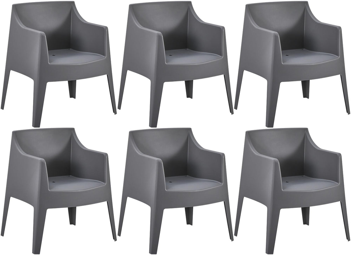 6er Set Stühle Bartal - dunkelgrau